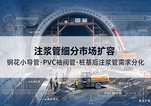 高明注浆管细分市场扩容，隧道钢花小导管、PVC 袖阀管、桩基后注浆管需求分化